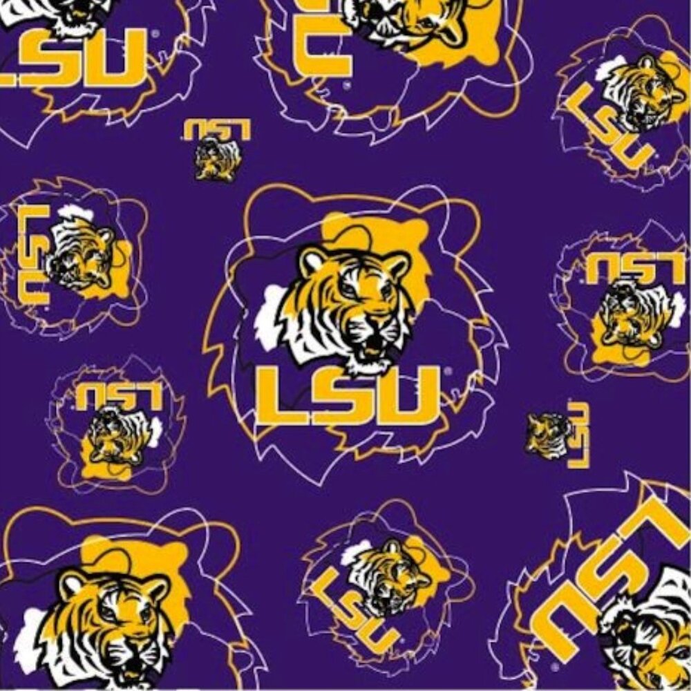 LSU Tigers Silky Ladies Scarf Basketball Fan Gift - New Polyester 34" by 34"
